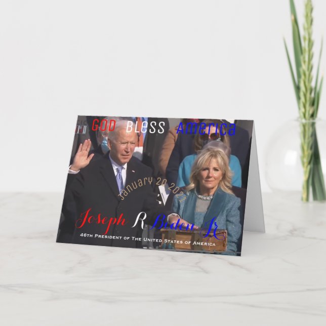 Joe Biden Amtseid 2021 Einweihung Karte (Vorderseite)