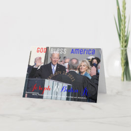 Joe Biden Amtseid 2021 Einweihung Karte