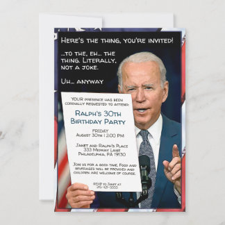 Joe Biden Anpassbare Party Einladung