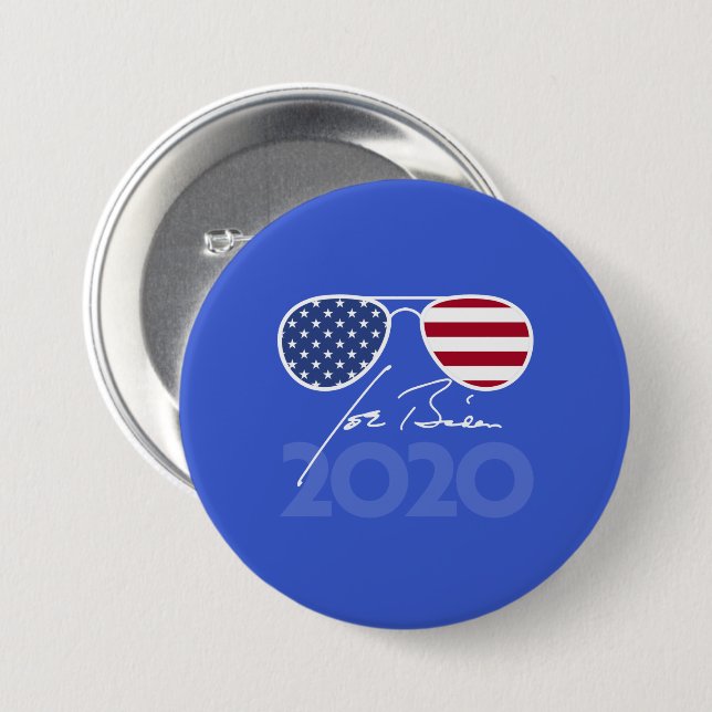 Joe Biden Aviators 2020 Button (Vorne & Hinten)