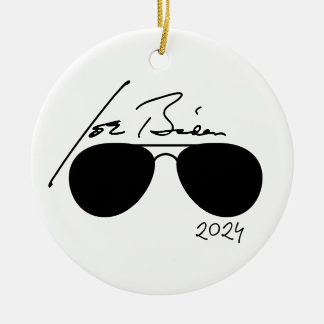 Joe Biden Aviators 2024 Keramik Ornament (Vorne)
