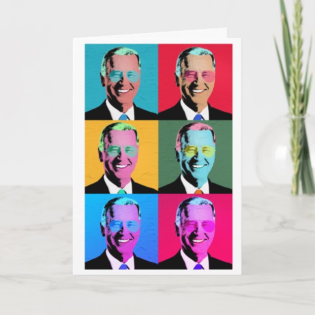 Joe Biden Aviators Pop Art Painting Karte (Vorderseite)
