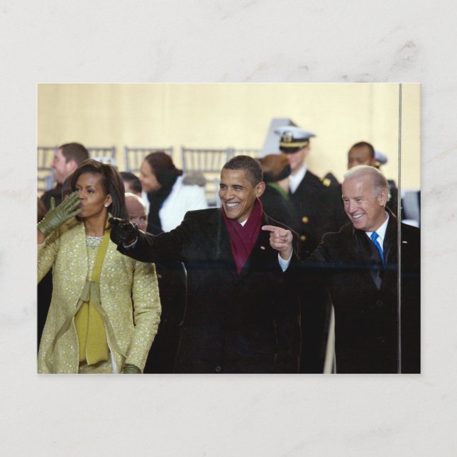 Joe Biden & Barack & Michele Obama Postkarte (Vorderseite)