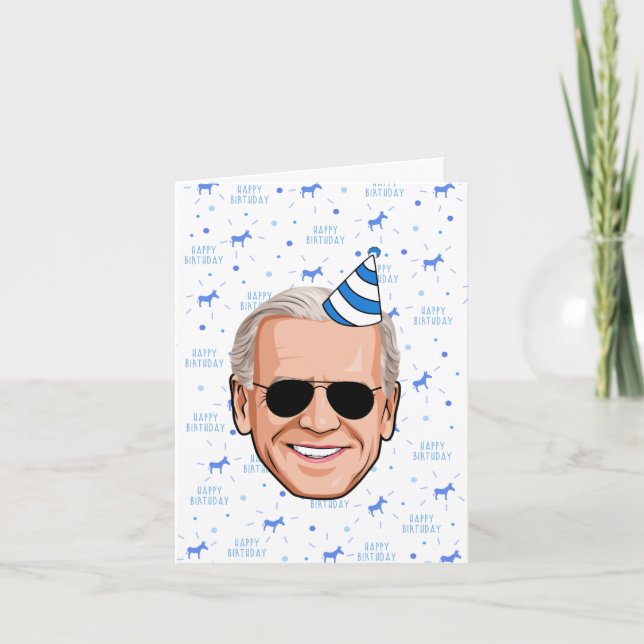 Joe Biden Birthday Hat Karte (Vorderseite)