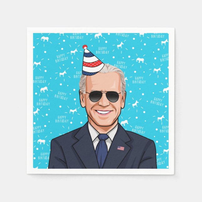 Joe Biden Birthday Serviette (Vorderseite)