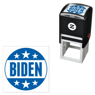 Joe Biden Button Blue Stars Permastempel
