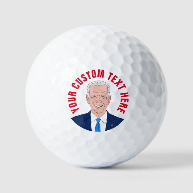Joe Biden Cartoon fotografieren personalisierte Go Golfball (Vorderseite)