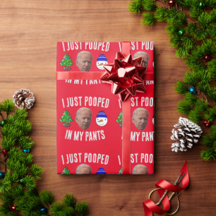 JOE BIDEN CHRISTMAS FUNNY GEKACKT WRAPPING PAPIER GESCHENKPAPIER