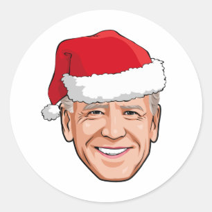 Joe Biden Christmas Runder Aufkleber