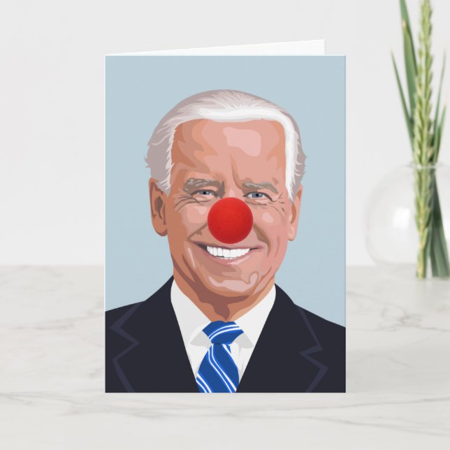 JOE BIDEN CLOWN GEBURTSTAGSKARTEN KARTE (Vorderseite)