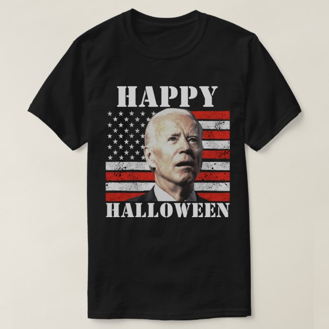 Joe Biden Confuse Face USA Flag Personalisiert T-Shirt (Design vorne)