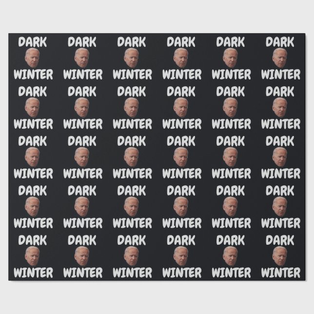 JOE BIDEN DARK WINTER CHRISTMAS WRAPPPAPIER GESCHENKPAPIER (Saum)