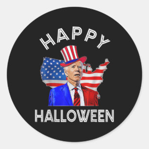 Joe Biden freut sich, Halloween der Juli Unabhängi Runder Aufkleber
