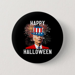 Joe Biden freut sich Halloween zum Spaß im Juli Button