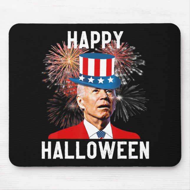 Joe Biden freut sich Halloween zum Spaß im Juli Mousepad (Vorne)