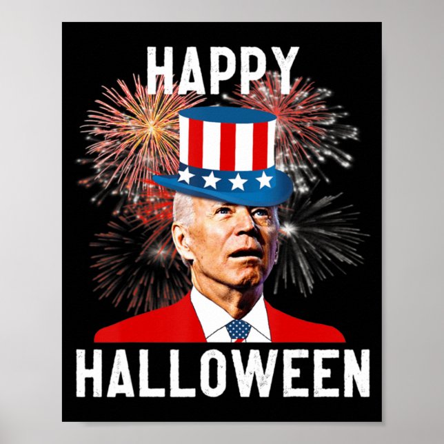 Joe Biden freut sich Halloween zum Spaß im Juli Poster (Vorne)