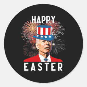Joe Biden freut sich über Osterfeier am 4. Juli Runder Aufkleber