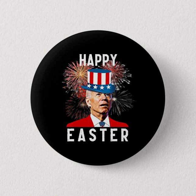 Joe Biden freut sich über Ostern zum sonnigen 4. J Button (Vorderseite)