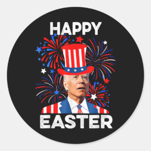 Joe Biden Frohe Ostern Für Lustigen 4. Juli Patrio Runder Aufkleber