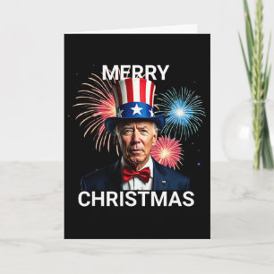 Joe Biden Frohe Weihnachten Lustiger 4. Juli  Karte