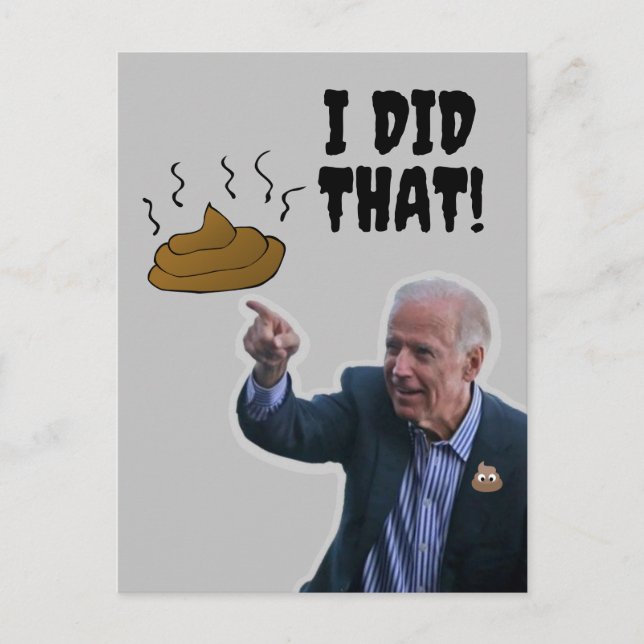 JOE BIDEN FUNNY I HAT POSTCARDS GEKACKT POSTKARTE (Vorderseite)