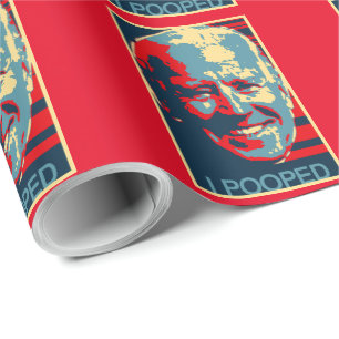 JOE BIDEN FUNNY I KACKTE OBAMAIZED CHRISTMAS WRAPP GESCHENKPAPIER