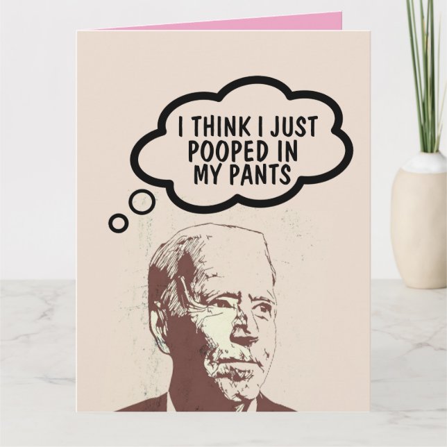 JOE BIDEN FUNNY KACKTE VALENTINE'S DAY CARDS DANKESKARTE (Vorderseite)
