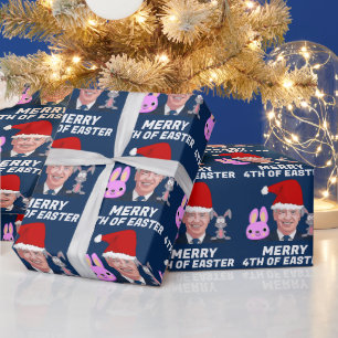 JOE BIDEN FUNNY KONFUSIERTE CHRISTMAS WRAPPING PAP GESCHENKPAPIER