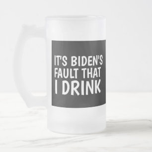 JOE BIDEN FUNNY MATTIERT GLASS TASSE FÜR VATER