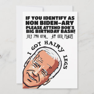 JOE BIDEN FUNNY PARTY CUSTOM Einladungen