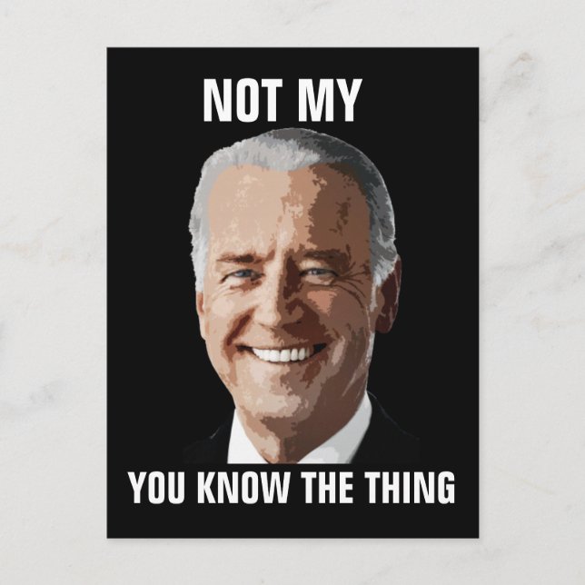 JOE BIDEN FUNNY POSTCARDS POSTKARTE (Vorderseite)