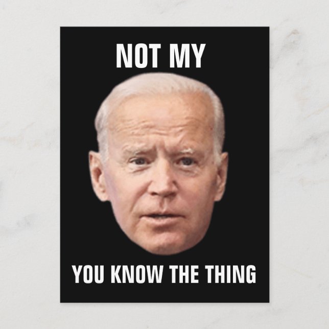 JOE BIDEN FUNNY POSTCARDS POSTKARTE (Vorderseite)