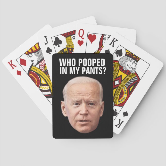 JOE BIDEN FUNNY WER KACKTE? SPIELKARTEN (Rückseite)