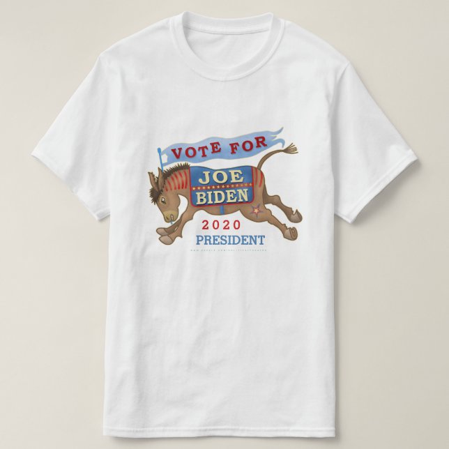 Joe Biden für Esel 2020 Präsidenten-Demokrat T-Shirt (Design vorne)