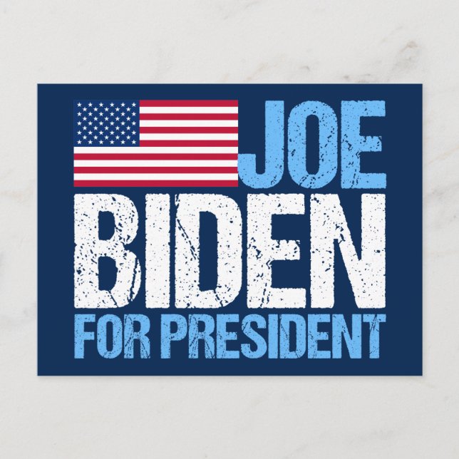 Joe Biden für Präsident Postkarte (Vorderseite)