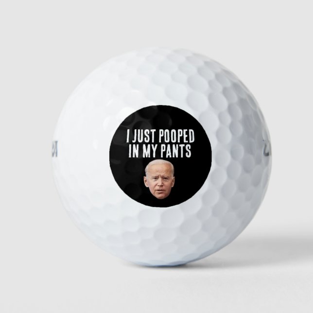 JOE BIDEN GEKACKT PANTS FUNNY GOLF BALLS GOLFBALL (Vorderseite)