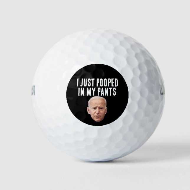 JOE BIDEN GEKACKT PANTS FUNNY GOLF BALLS GOLFBALL (Vorderseite)