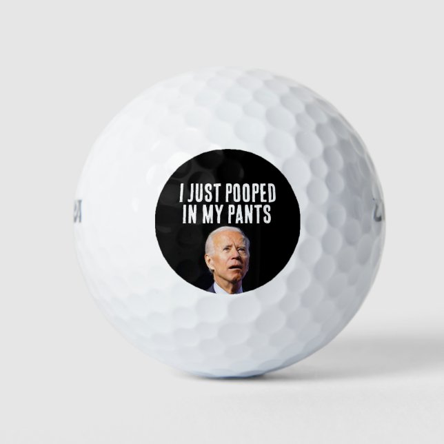 JOE BIDEN GEKACKT PANTS FUNNY GOLF BALLS GOLFBALL (Vorderseite)