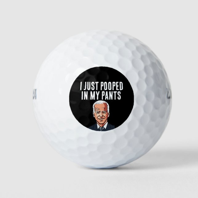 JOE BIDEN GEKACKT PANTS FUNNY GOLF BALLS GOLFBALL (Vorderseite)
