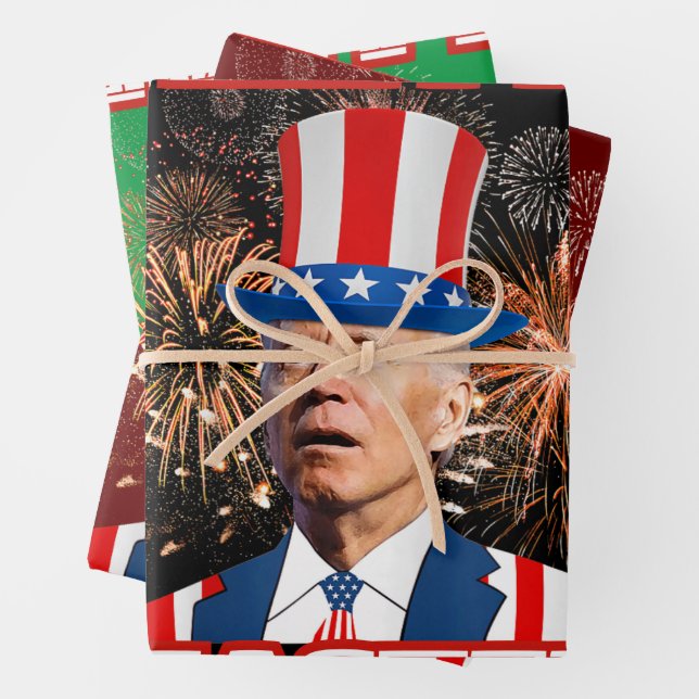 Joe Biden Happy Oaster Geschenkpapier Set (Beispiel)