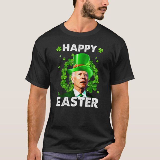 Joe Biden Happy Oaster verwirrt Funny Anti Biden S T-Shirt (Vorderseite)