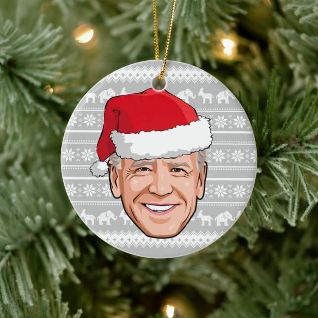 Joe Biden Holiday Keramik Ornament (Baum)