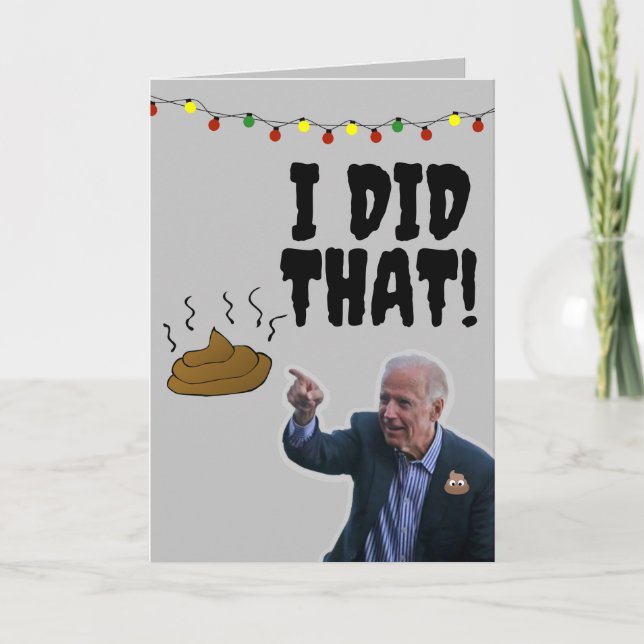 JOE BIDEN ICH HABE DAS CHRISTMAS CARDS GEKACKT DANKESKARTE (Vorderseite)