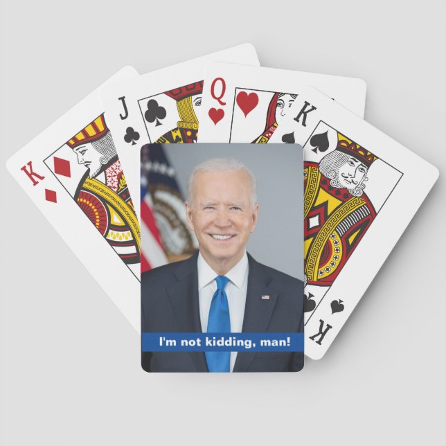 Joe Biden, ich scherze nicht, Mann! Spielkarten (Rückseite)