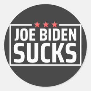 joe Biden Ist zum Kotzen Runder Aufkleber
