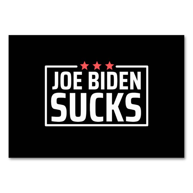 joe Biden Ist zum Kotzen Tischnummer (Vorderseite)