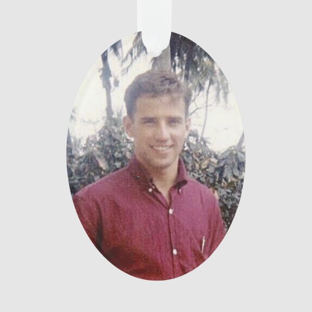 Joe Biden jung heiß stylisiert Ornament (Vorderseite)