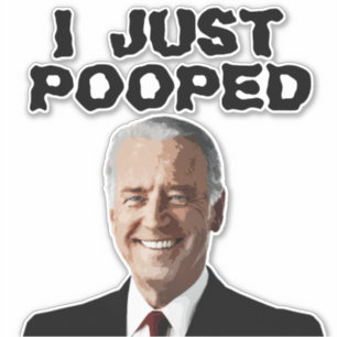 JOE BIDEN KACKTE 8X8 DECAL STICKER