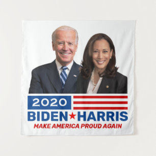 Joe Biden Kamala Harris 2020 Hintergrundbanner Wandteppich