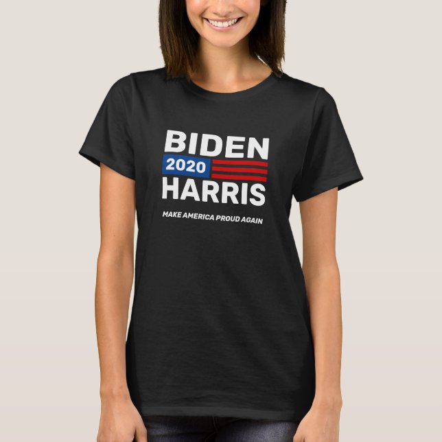 Joe Biden Kamala Harris 2020 Kampagne Black Kundge T-Shirt (Vorderseite)